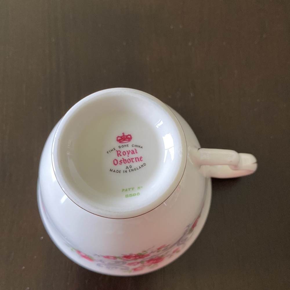 MCM Royal Osborne Elegant White Bone China Tea Cup & Saucer & Plate Set! - Picture 6 of 8